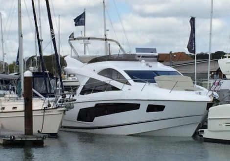 The latest addition to the Sunseeker flybridge range, the Manhattan 55, was also on display at the Swanwick Easter Boat Show