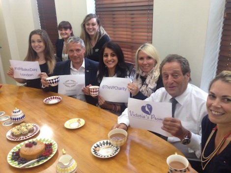 Sunseeker London show their support of Victoria's Promise and #VPBakeday