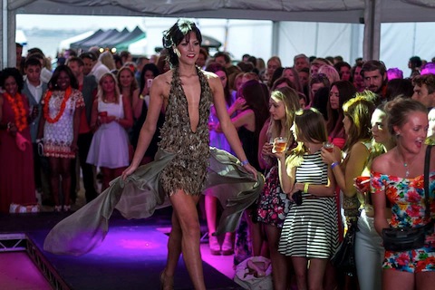 Models took to the catwalk for the 'seek the sun' fashion show, showcasing a variety of designers