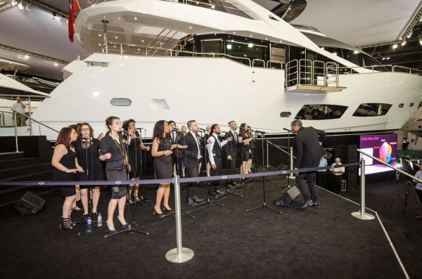 The ACM Gospel Choir performed an amazing selection of songs at the Pink Evening party on the Sunseeker stand