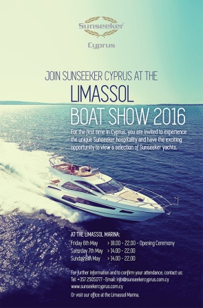 The Limassol Boat Show 2016 anticipates to gather an average of 50 exhibitors from Cyprus, Greece, Russia and the UK, and expects over 10,000 visitors from all over Europe! 
